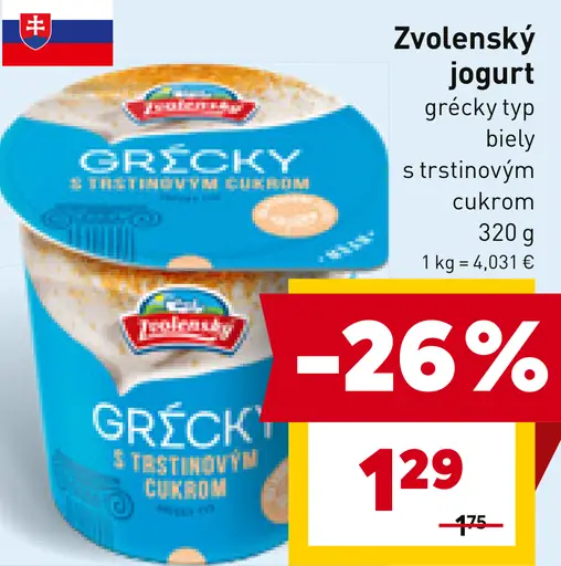 Zvolenský jogurt grécky typ