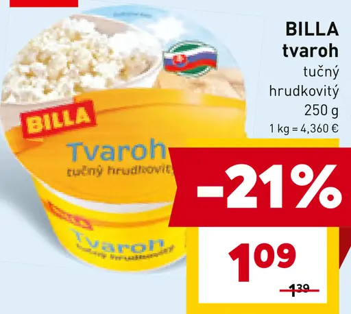 BILLA tvaroh