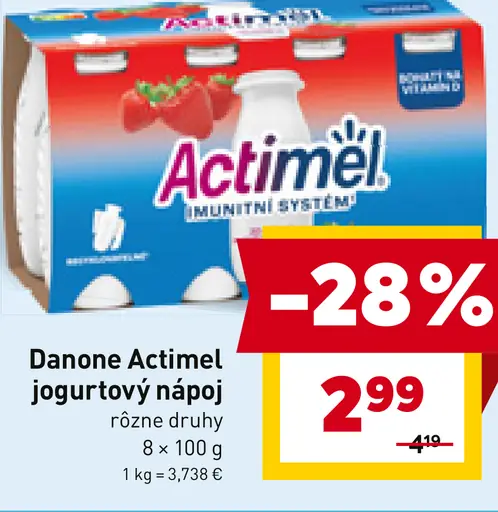 Danone Actimel jogurtový nápoj