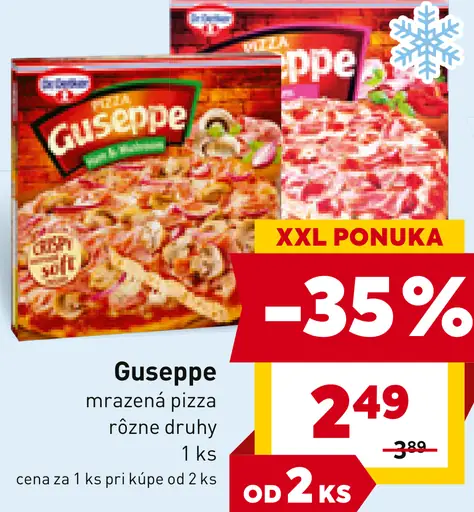 Guseppe mrazená pizza