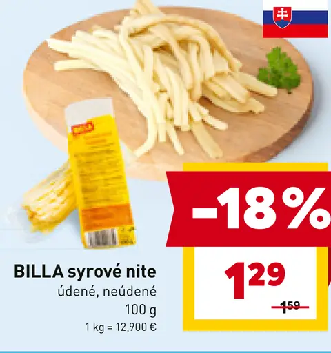 BILLA syrové nite