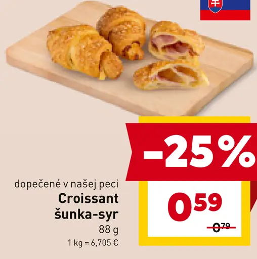 Croissant šunka - syr