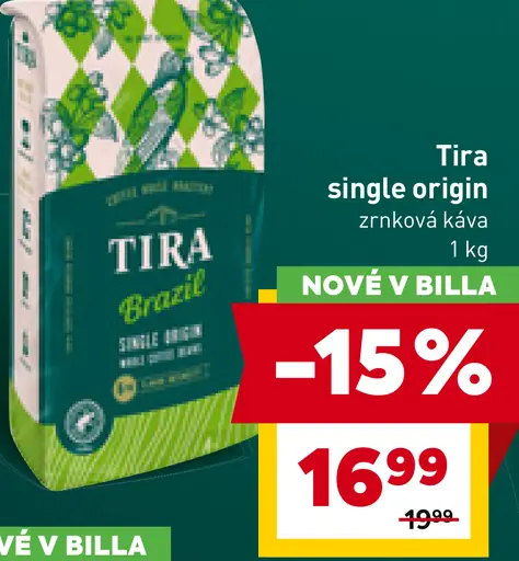 Tira single origin zrnková káva