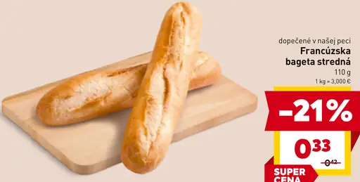 Francúzska bageta stredná