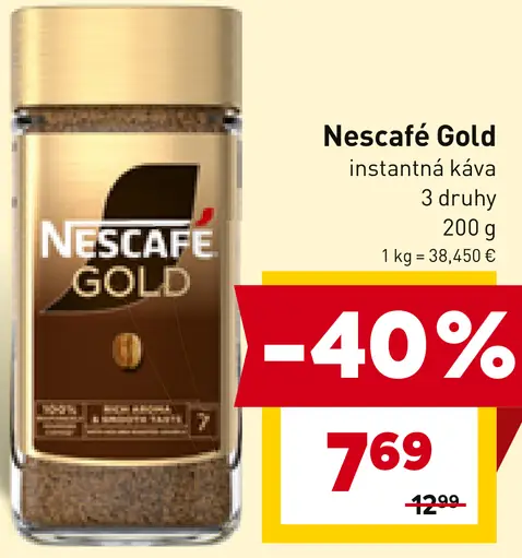 NESCAFÉ GOLD, instantná káva