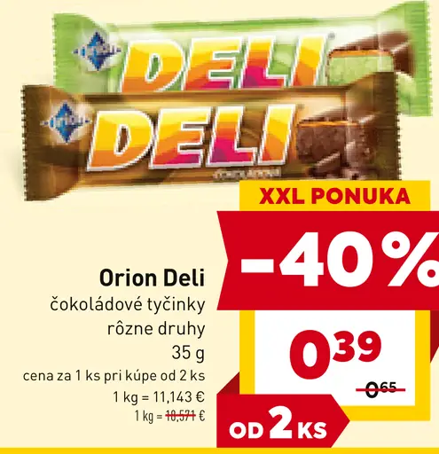 Orion Deli čokoládové tyčinky
