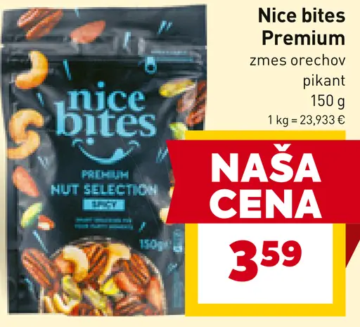 Nice bites Premium zmes orechov pikant