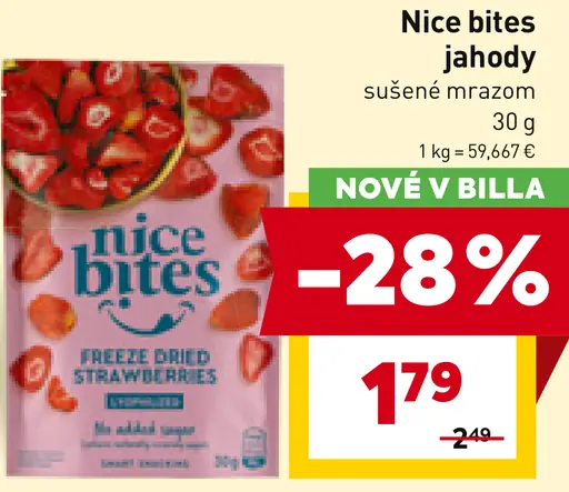 Nice bites jahody sušené mrazom