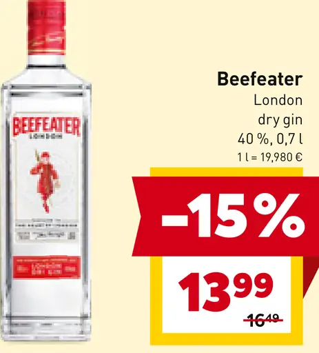 Beefeater London Dry gin s tonikom
