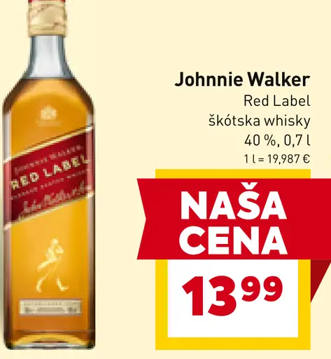 Johnnie Walker Red Label škótska whiskey