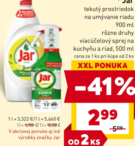 Jar tekutý prostriedok na umývanie riadu