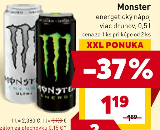 Monster energetický drink plechovka
