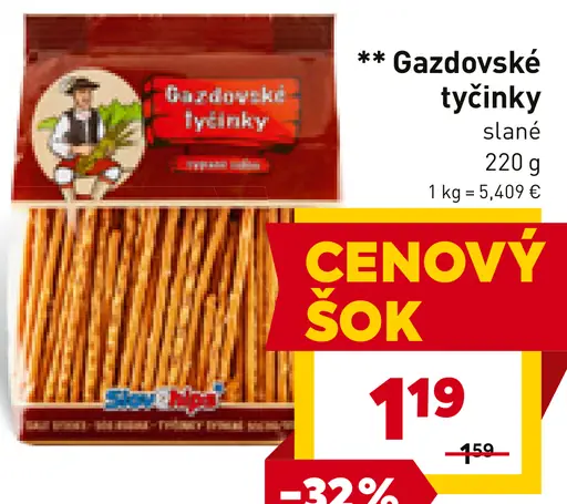 Gazdovské tyčinky slané