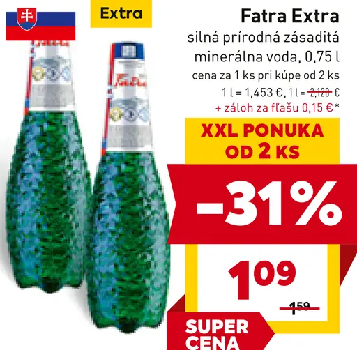 Fatra Extra silná prírodná zásaditá minerálna voda
