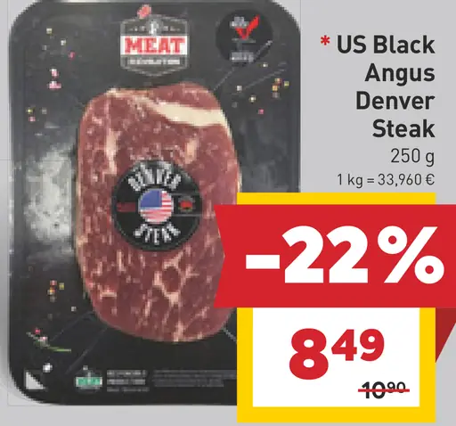 US Black Angus Denver Steak