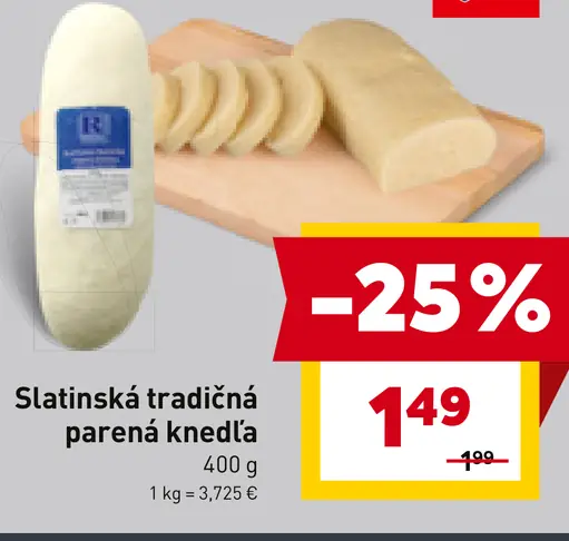 Slatinská tradičná parená knedľa