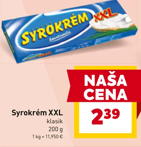 Syrokrém Klasik XXL