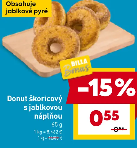 Donut škoricový s jablkovou náplňou