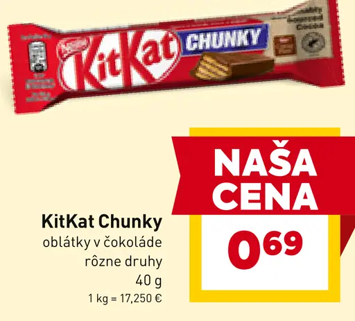 KitKat Chunky oblátky v čokoláde