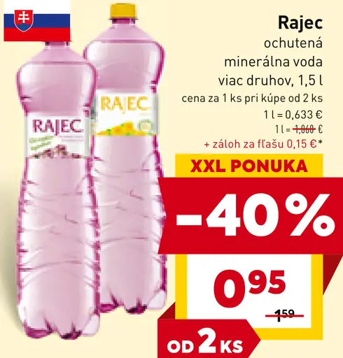 Rajec minerálna voda sýtená