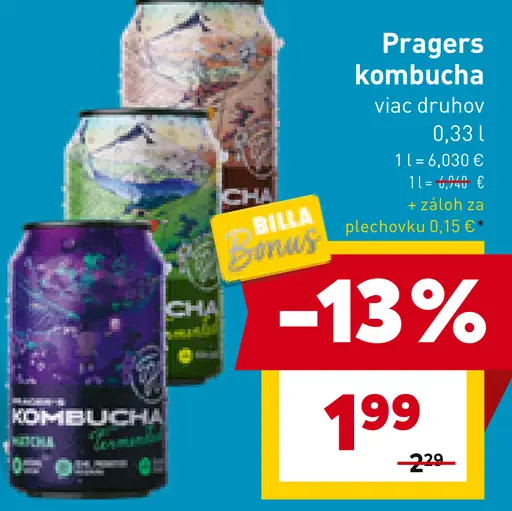 Pragers kombucha plechovka