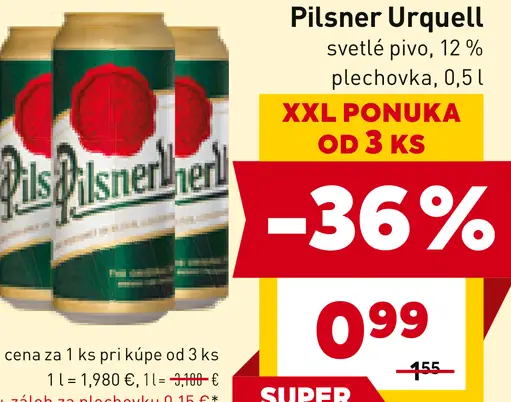 Pilsner Urquell plechovka