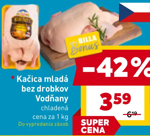 Kačica mladá bez drobkov Vodňany
