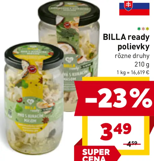 BILLA ready polievky