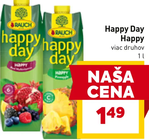 Happy Day ovocné šťavy