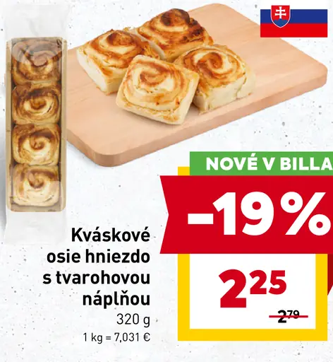 Kváskové osie hniezdo s tvarohovou náplňou