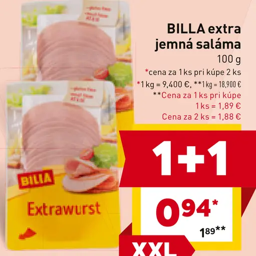 BILLA extra jemná saláma