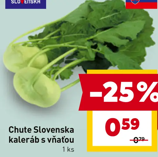 Chute Slovenska kaleráb s vňaťou
