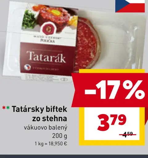 Tatársky biftek zo stehna XXL