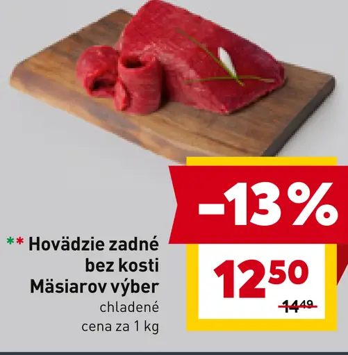 Hovädzie zadné bez kosti