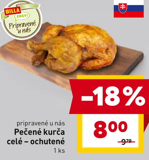Pečené kurča celé ochutené