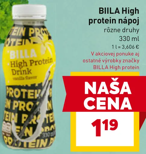 BILLA High proteín nápoj