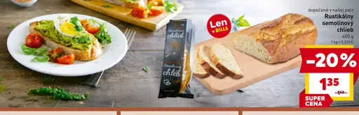 Rustikálny semolinový chlieb