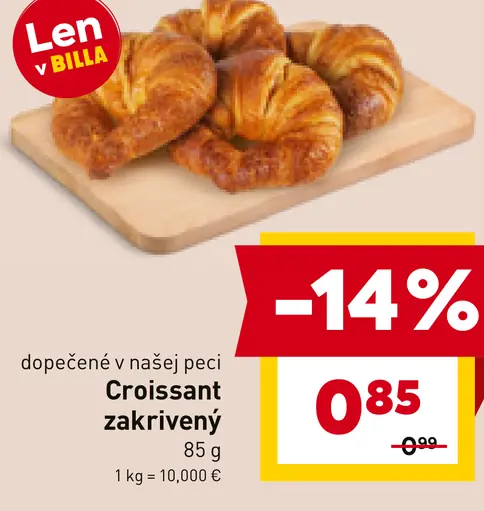 Croissant zakrivený