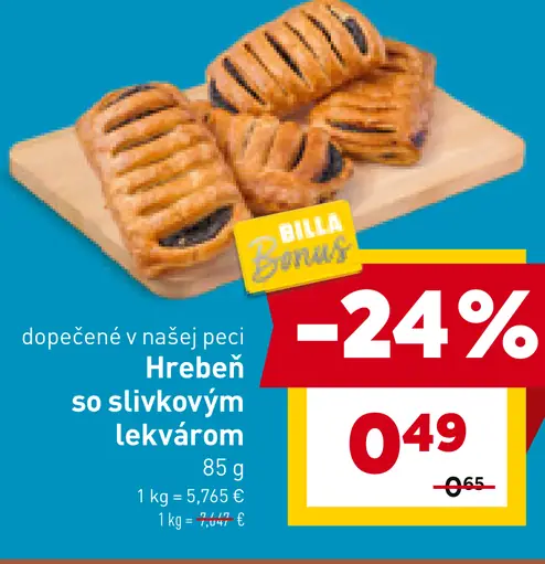 Hrebeň so slivkovým lekvárom