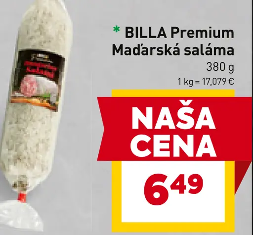 BILLA Premium Maďarská saláma