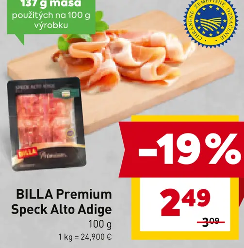 BILLA Premium Speck Alto Adige