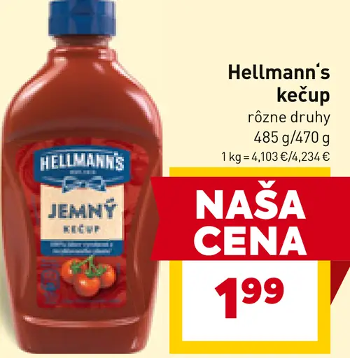Hellmann's Kečup jemne štipľavý