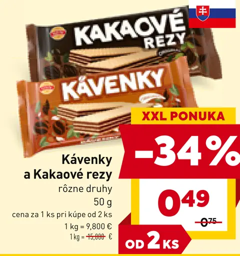 Kávenky a Kakaové rezy