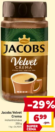 Jacobs Velvet Crema rozpustná káva