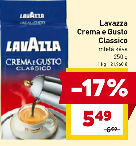 Lavazza Crema e Gusto Classico zrnková káva