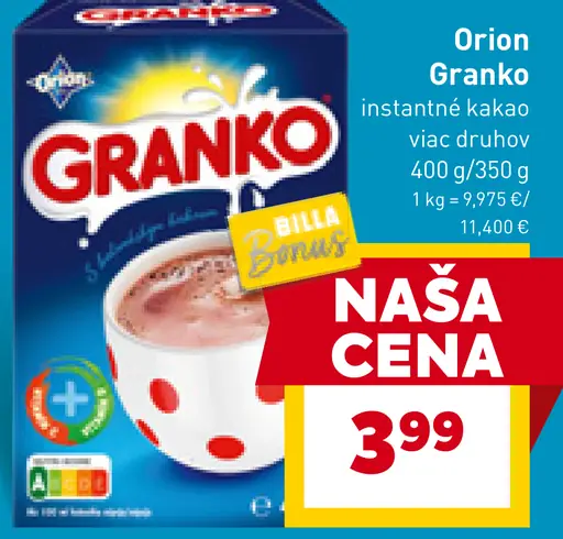 Orion Granko instantné kakao
