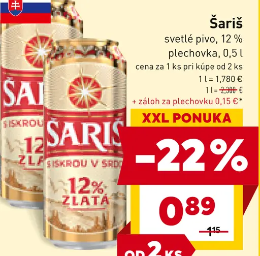 Šariš Svetlé Pivo