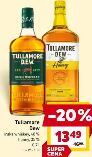 Tullamore Dew írska whiskey