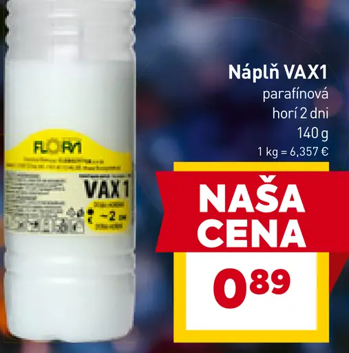 Napĺň VAX1 parafínová