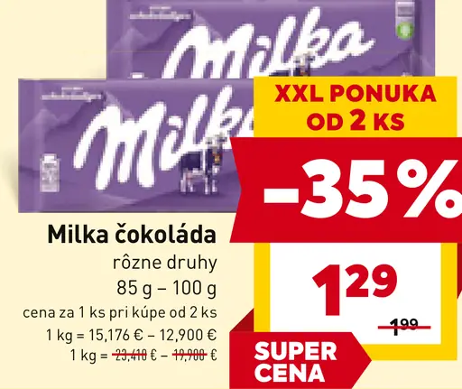 Milka Mliečna čokoláda